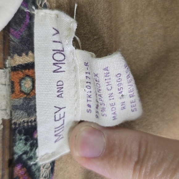 Miley & Molly Colorful Patterned Kimono Cardigan, Size S - Picture 3 of 4